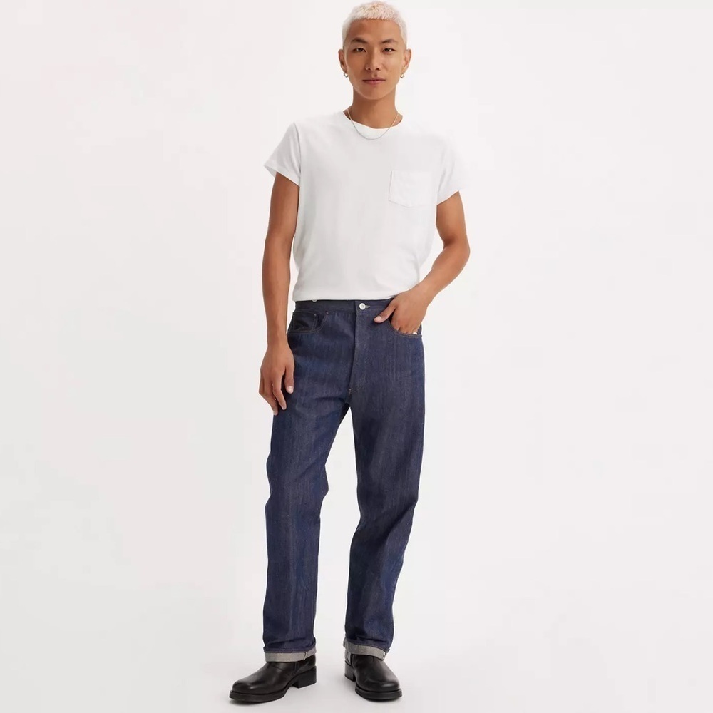 Levi’s Blue Dark Wash 501 Original Fit Jeans 36W